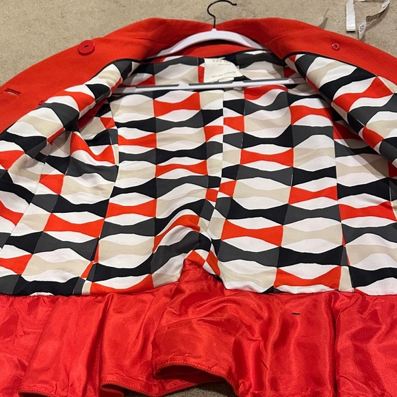 Kate Spade Red and Black Patterned Lining Jacket - Picture 5 of 9